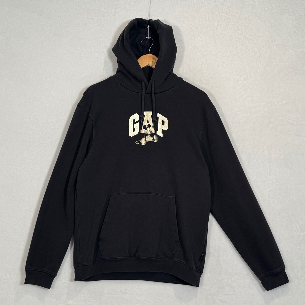 GAP Black Disney Mickey Mouse Logo Hoodie Medium